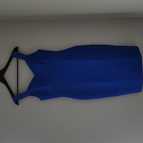Ted Baker Charlii Mid Blue Stretch Bodycon Jersey Sheath Dress TB 4 US 10 $295 - Picture 10 of 13
